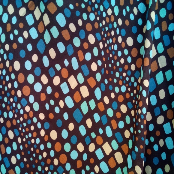 Russell Kemp 4X Multicolored Pattern Skirt handkerchief hem elastic waist Pretty - Picture 3 of 5